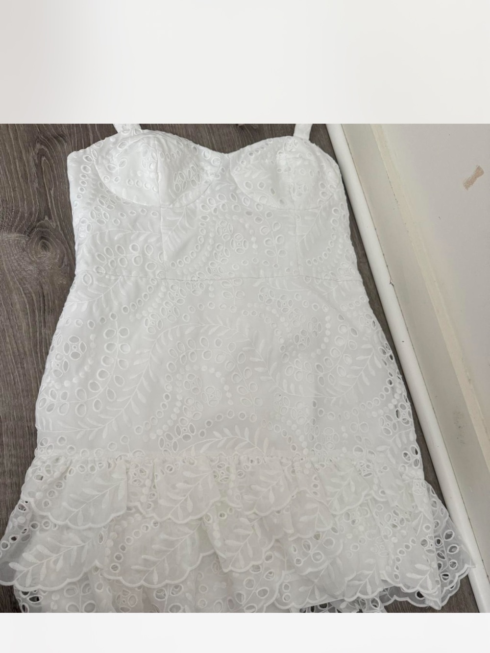 Lilly Pulitzer White Eyelet Ruffle Mini Dress